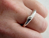 Twig Ring. Silver Ring. Branch Ring. Recycled Silver Ring. Simple Unisex Ring.