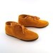 Keds Mustard Boots Vintage 1980s Lace Up Flat Granny Yellow Suede Booties Ankle Women's size 10