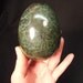 HARLEQUIN CERAMIC EGG for gothic decor victorian cabinet of curiosities. Stunning malachite/green jasper metallic finish