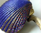 TAKARA - handpainted natural sea shell small dish, home decor, art