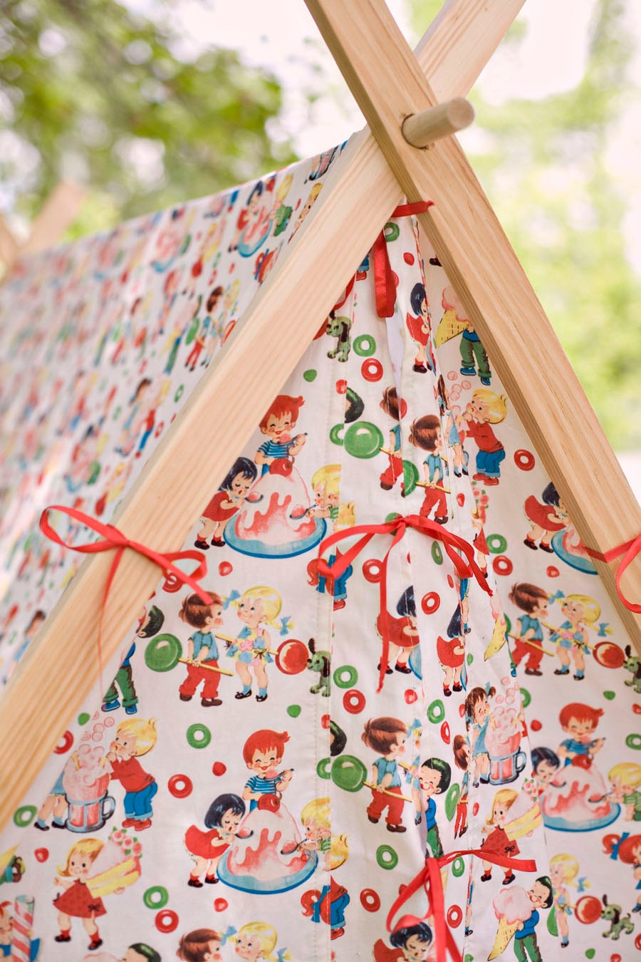 NOW ON SALE-----Children's A-Frame Ruffle Tent cover by Teepee and Tent