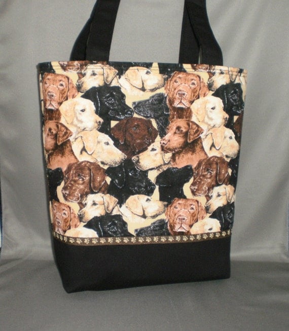 Medium Tote Bag Purse Dog Labrador Chocolate by BagItDesigns