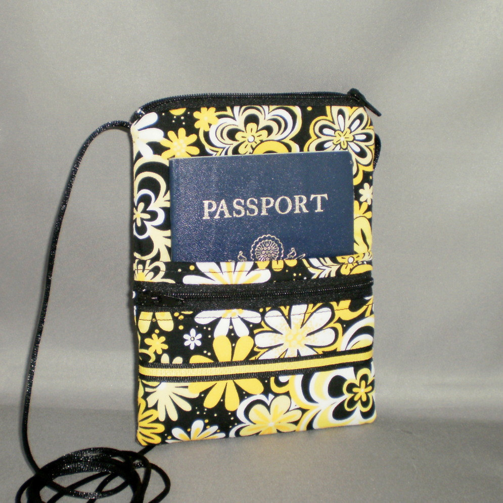 Sling Bag Passport Purse Wallet on a String by BagItDesigns