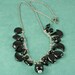 Jitter Bug - Black Agate Beaded Silver Chain Necklace