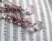 Pink Amethyst and Japanese Drop Seed Bead Earrings