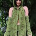 Knitted Pixie Woodland Hooded Scarf Arm Warmers And Belt OOAK