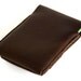 Leather Card Case - Wallet - The original 'Minimum Wallet' - Hand Stitched - Dark Brown - FREE SHIPPING