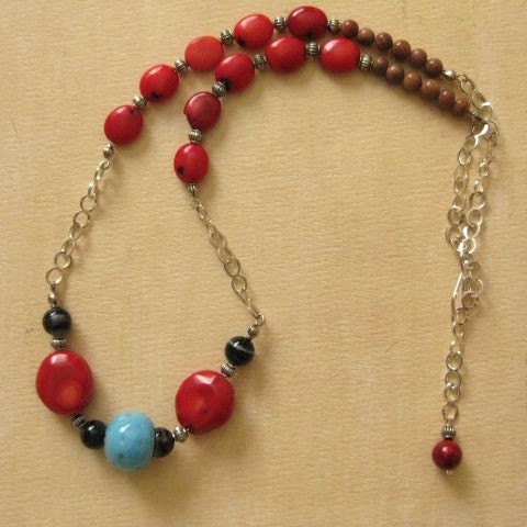 SALE - Candy Apple Coral Necklace