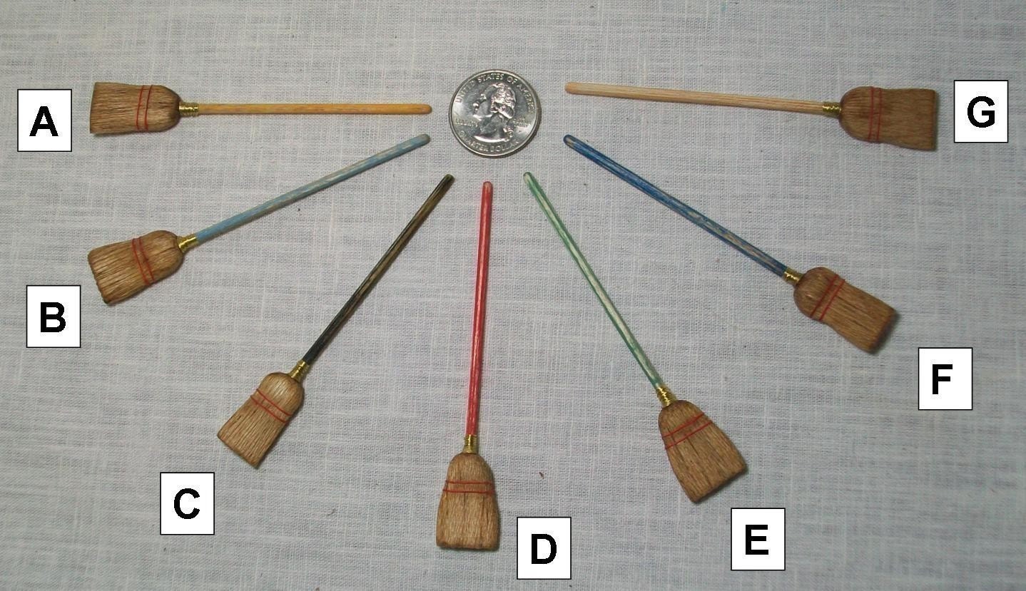 Miniature Broom (1 inch dollhouse scale)