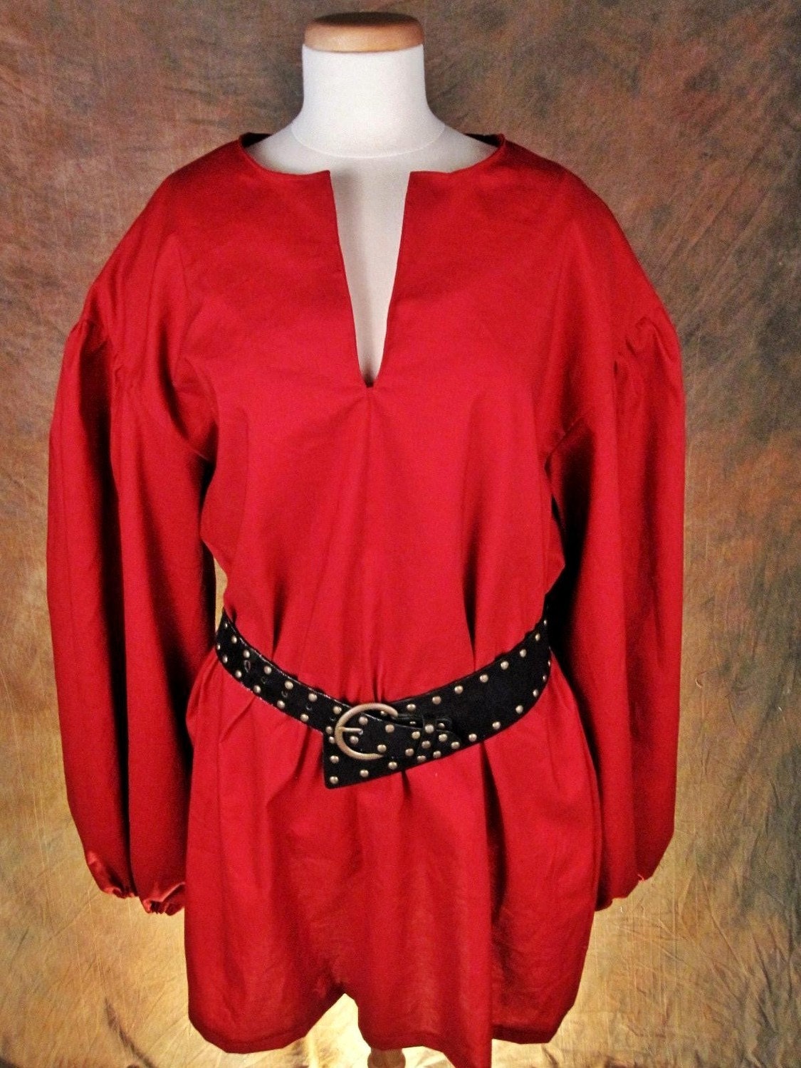 Red (or ANY color) Men's long-sleeved Renaissance shirt