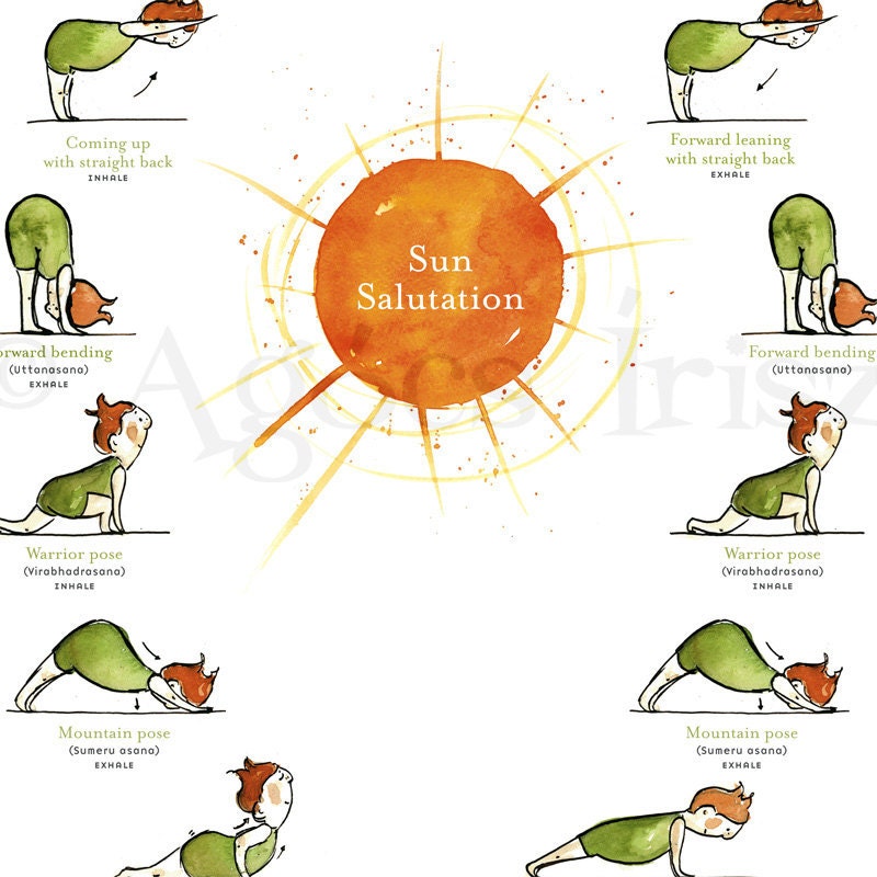 Sun Salutation - Yoga Poster
