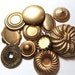 Assorted Brass Jewelry Findings, assorted grab bag lot of vintage cabochons and settings (AS0007)