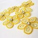6 Yellow Flowers with Crystal Rhinestone