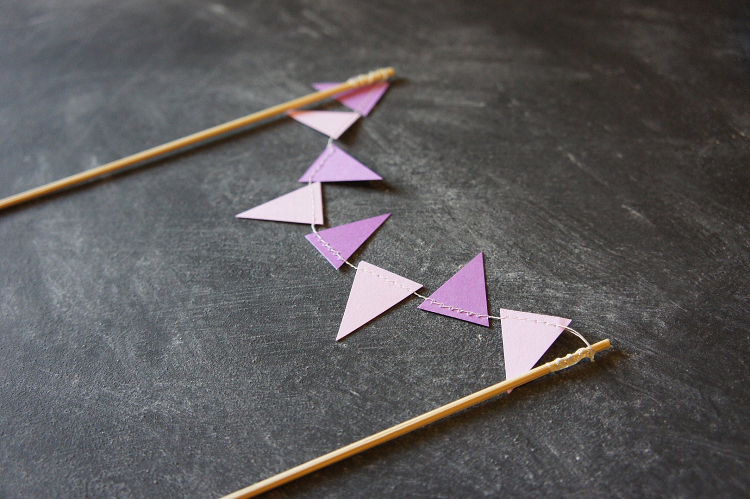 Cake Bunting - Purple Party - Bright Purple and Orchid - Wedding Cake Topper