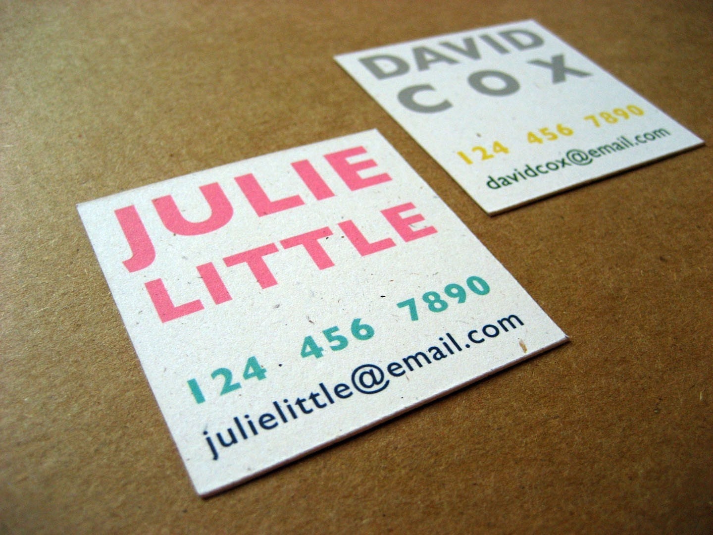 RESERVED - Mini Square Calling Cards - custom colors