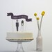 Wedding Cake Topper Set - Custom Cake Banner No. 2 / Bride and/or Groom Cake Toppers