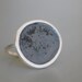 Black dust in Grey sterling silver Ring