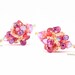 Handcrafted Pink Springtime Crystal Earrings