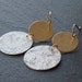 Large Disc Earrings in Sterling Silver and 14K Gold Fill Modern Texture