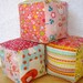 Girl Friday by Cosmo Cricket--Soft and Cuddly Fabric Jingle Baby Blocks