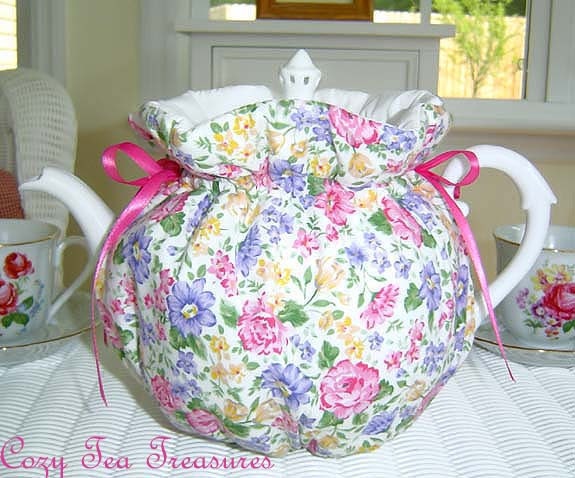 Tea Cozy for 6-8 Cup Teapot Insulated SPRING FLING Tea Pot Tea Cozy Cosy  Also Available in 1-2 Cup and 2-4 Cup Sizes, Upon Request
