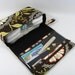 Diaper Clutch with clear zipper pouch --Lotus Lacework Olive