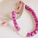 Necklace Fuchsia palm leaves beads - statement necklace - blush - dusty rose - flamingo pink