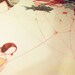 Tangled 16x20 Lustre Color Print - drawing painting mixed media girl and kites