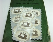 Vintage Sewing Machine Scallop Stickers QueenBeeInspirations