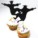 Graduation Cupcake Toppers Set of 12 Guy Jumping For Joy Eco Friendly