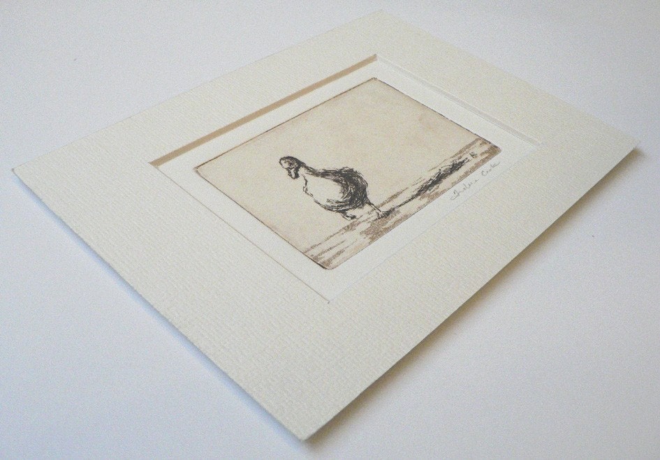 original etching with aquatint 'ducky duck'