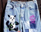 PhanPanda Resurrected Jeans Embroidered Faded Glory Jeans