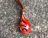 1960-70 Hand-Blown Italian Marble Glass Pendant Design 612
