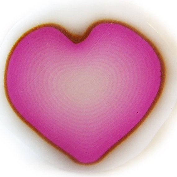 Polymer Clay Pink Heart Cane by Dicope