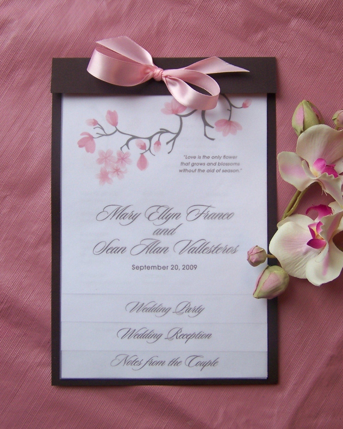 CUSTOM WEDDING PROGRAMS - The Step