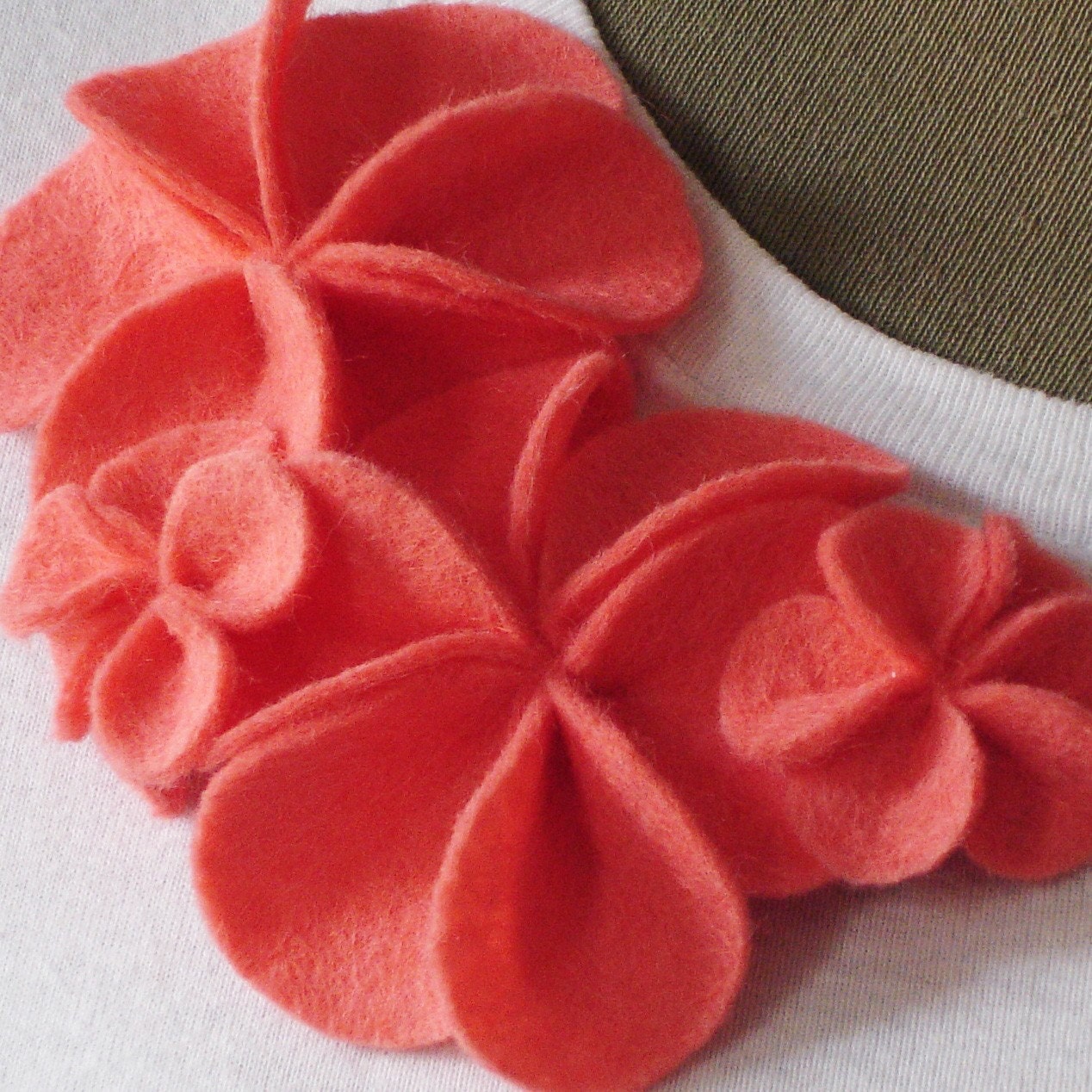 Coral Pink Blossom Small Corsage Brooch