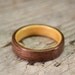 Walnut Bentwood Ring Lined With Yellowheart - Handcrafted Wooden Ring