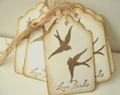 Love Bird Swallow Wedding Wish Tags