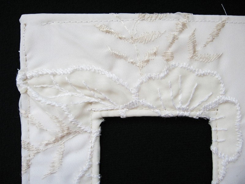 White Floral Lace Mat, unframed 5x7 for wallet size print - 2 available