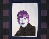 Ringo Starr cross stitch 11x14 in, unframed