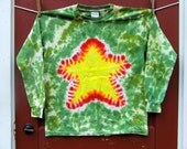 Long Sleeve Tie Dye Shirt - Super Star - Youth Large - Ready to Ship