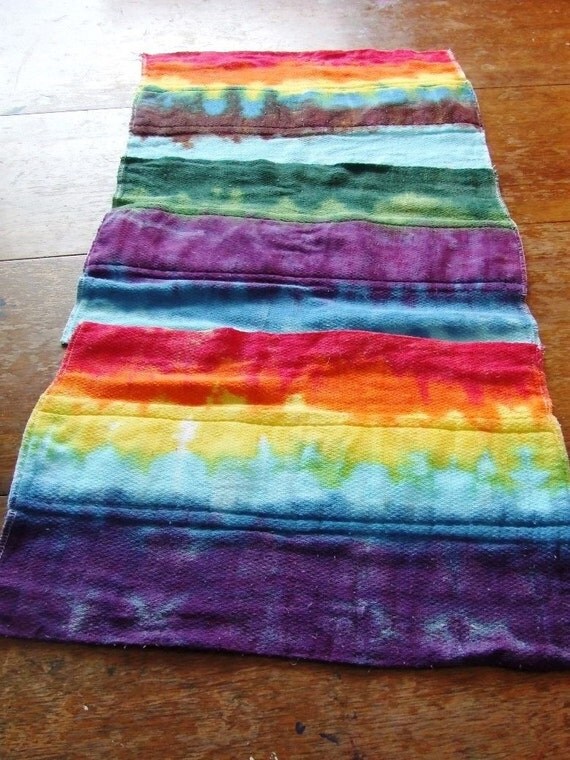 Tie Dye Prefold Cloth Diaper/ Burp Cloth Set of 3 by twirlytoes