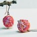 MIXED COLORS - cotton yarn beads earrings - orange, violet, lilac and cyclamen - Ready to ship