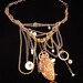 Steampunk Assemblage Bib Necklace - Chained in Time - InVintageHeaven