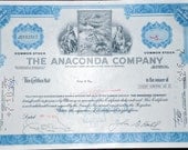 The Anaconda Company Stock Certificate  5 Shares