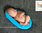 Turquoise Blue Fabric Cocoon Photo Prop Wee Womb Baby Wrap Used In Professional Photography of Newborn, Infant Portrait Sessions
