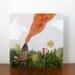 volcano hat no. 3 / original painting on wood