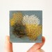 blue garden / original painting on reclaimed wood