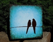 Love Birds in a Turquoise Sky