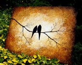 Lovebirds on a Branch